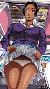 Porn image of 50 woman comic pov upskirt laundromat african created by AI