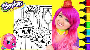 D'lish donut shopkins coloring page. Coloring Shopkins Mini Muffin D Lish Donut Coloring Page Prismacolor Markers Kimmi The Clown Youtube