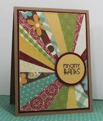 I learned how to do this simple card trick from my uncle. Four Wise Guys Sunburst Card Tutorial Sunburst Cards Stamped Cards Cards Handmade