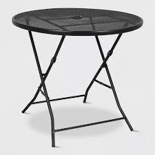 32 Metal Mesh Folding Patio Table Threshold In 2020 Patio Table Patio Accent Table Patio Dining Table