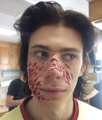 Still more Halloween treats….. This set is just random shots of the kids  from Chapters 1 & 2. Hockstetter in makeup for Chapter 1 when he's attacked  by Pennywise. And then again