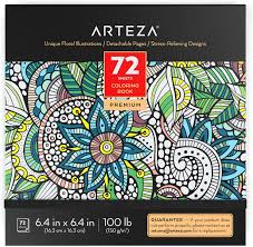 The set includes facts about parachutes, the statue of liberty, and more. Buy Arteza Coloring Book For Adults 6 4 X 6 4 Inches 72 Sheets Floral Designs Detachable Pages Gray Outlines 100 Lb Paper Art Supplies For Anxiety Stress Relief And Relaxing Online In Indonesia B082f9xw5c