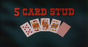 Each player will then have a chance to in 5 card stud, each player initially gets two cards; 5 Card Stud