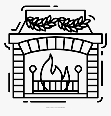 Fireplace coloring page from christmas category. Fireplace Coloring Page Hd Png Download Transparent Png Image Pngitem
