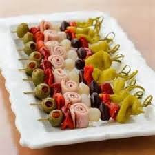 Plate this vibrant appetizer with sliced vegetables, crackers or pita chips. Cold Appetizers On A Stick Bing Images Party Food Appetizers Food Snacks