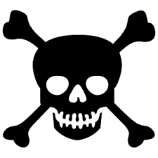 The design originated in the late middle ages as a symbol of death and especially as a memento mori on tombstones. Skull And Crossbones With Bow Sticker