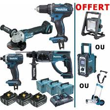 Pack Immanquable Makita 18v De 4 Machines 3 Batt 5ah Pas Cher Outillage Manomano Ventes Pas Cher Com Perceuse Perceuse Visseuse Visseuse