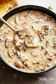 Cream Of Mushroom Soup In A Bowl Cafedelites Com Cream Soup Recipes Mushroom Soup Recipes Soup Recipes