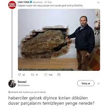 Haberciler Gelcek Diyince Kirilan Dokulen Duvar Parcalarini Temizleyen Yenge Nerde Komik Seyler Komik Caps