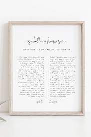 Adella Modern Minimal Wedding Vows Template Minimal Printable Wedding Vows Keepsake Modern His And Hers Vows Sign Instant Anniversary In 2021 Wedding Vows Template Wedding Vow Art Printed Vows