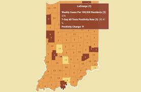 Adjust the range for the selected statistic to exclude outliers from the coloring of the map. Lagrange County Only Red Zone In Northeast Indiana For Covid Hospital Nearing Capacity Wane 15