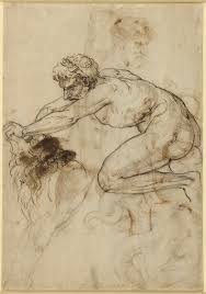 Raphael Urbino 1483 Rome 1520 Recto Hercules And The Hydra Verso Hercules And The Nemean Lion Bronze, with brown lacquer patina. raphael urbino 1483 rome 1520 recto hercules and the hydra verso hercules and the nemean lion