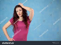 The Model Is Smiling And Talking Cute To The Camera Portrait Of A Pretty Slim Brunette Woman With Emotions In A P Ad Pa Cute Camera Photo Editing Portrait