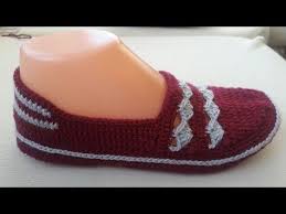 Ayakkabi Orgu Ayakkabi Taban Patik Panduf Orgu Studyosu Orgusaati El Emegi Ev Ayakkabisi Bebek Crochet Shoes Crochet Slipper Pattern Womens Slippers