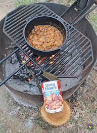 Instant pot beef stew, beef stew recipe, easy beef stew. Dinty Moore Beef Stew Heated Up Over A Campfire Easy Camping Meals Camping Meals Easy Camping