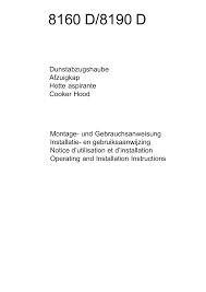 Die aeg dvb5660hg ist eine kopffreie dunstabzugshaube mit kochfeld. Aeg 8190d M Aus Benutzerhandbuch Manualzz