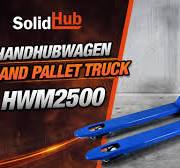 Hand pallet truck HWM2500, load capacity 5,512 lbs, fork length 45 in,  SolidHub