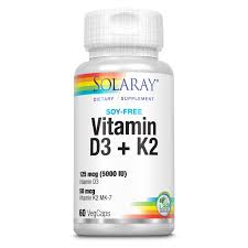 Vitamin k2 supplement side effects. Solaray Vitamin D3 K2 D K Vitamins For Calcium Absorption And Support For Healthy Cardiovascular System Arteries Non Gmo No Soy 60 Ct Walmart Com Walmart Com
