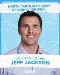 NC chose Jeff Jackson to be the people's defender—rejecting hate,  reaffirming our commitment to democracy, and standing up to big  corporations who hurt the people of our state. We're proud to continue