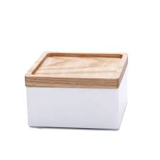 White Box With Wood Lid Photo Box Storage Wooden Storage Boxes Wooden Boxes