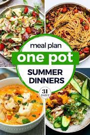 Summer One Pot Dinners What To Cook Aug 3 Dinner One Pot Dinners Healthy Meal Plans