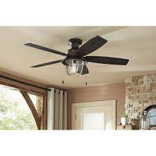 Free shipping* on all outdoor hugger fans with remote. Shop Hunter Allegheny 52 In New Bronze Flush Mount Indoor Outdoor Ceiling Fan With Light Kit At Lo Ceiling Fan Outdoor Ceiling Fans Ceiling Fans Without Lights