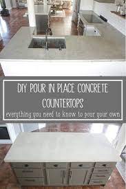 Diy Concrete Countertops Pour In Place Concrete Countertops Are A Budget Frien Diy Concrete Countertops Diy Kitchen Renovation Concrete Countertops Kitchen