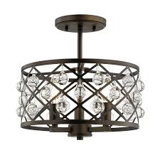Home Decorators Collection Pennington Crest 13 In 3 Light Aged Bronze Semi Flush Mount With Crystal Globes Hd 1679ab I The Home Depot In 2020 Industrial Ceiling Fan Light Light Home Decorators Collection
