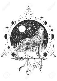 Vector Howling Wolf Tattoo Or T Shirt Print Design Sponsored Wolf Howling Vector Howling Wol Howling Wolf Tattoo Wolf And Moon Tattoo Wolf Tattoos