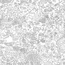 Omy Giant Coloring Poster Ocean In 2022 Poster Colour Giant Poster Summer Coloring Pages