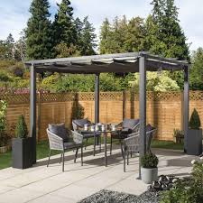 Browse our wide range, and find the perfect way to make the best of your. Croft 3m X 3m Charcoal Pergola Summer Garden Gazebo Currently Sold Out Buy Online At Qd Stores Pergola Garden Gazebo Modern Gazebo