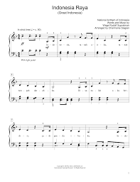 Wage Rudolf Supratman Great Indonesia Indonesia Raya Arr Charmaine Siagian Sheet Music Notes Chords Score Download Printable Pdf Score Lagu Gambar Simpel Indonesia