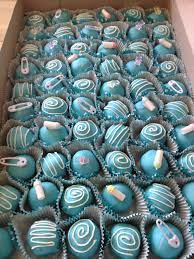 Baby Boy Shower Cake Balls From Sweet Day Bakery Baby Shower Cakes For Boys Baby Shower Crafts Baby Shower Balloons