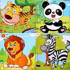 Sipliv Puzzle In Legno Puzzle A 9 Pezzi Adatto Per Puzzle Bambini 2 3 Anni Set Di 4 Foresta Animali A Amazon It Giochi E Giocattoli