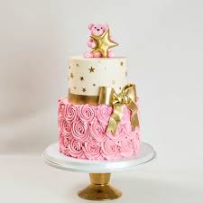 babies baptism beautiful big cake day ideas practical tips two tier cake with fondant for girls gold kuchen fur babyparty torte taufe partykuchen