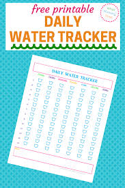 free printable daily water tracker daily water water