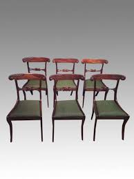 The antique mahogany dining chairs on alibaba.com are perfectly suited to blend in with any type of interior decorations and they add more touches of glamor to your existing decor. A Set Of 6 Antique Regency Mahogany Dining Chairs
