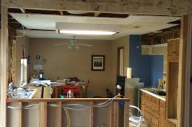 The trick to soffits is that they make great hiding places for plumbing, electrical, and any extra insulation that the builder wanted to get rid of. Replace Half A Drywall Ceiling Home Improvement Stack Exchange