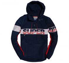 Vente en veste technical windattacker de la marque superdry conçu pour homme. Superdry Ryley Overhead Anoraks Jacken Kleidung Freizeit Sportarten Plutosport