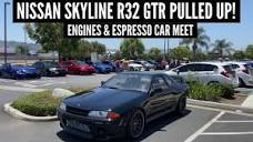 NISSAN SKYLINE R32 GTR PULLED UP TO THE ENGINES & ESPRESSO CAR ...