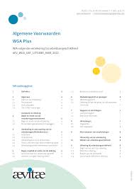 Algemene Voorwaarden WGA Plus