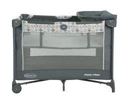 Remove the graco pack n' play from its carrying case and place the side with two legs and two wheels on the floor. Graco Pack N Play Simple Solutions Playard Hipster Safari R Exclusive Babies R Us Canada