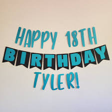 Custom Birthday Banner Black And Teal Birthday Banner Teal Etsy In 2021 18th Birthday Banner Happy Birthday Banner Diy Custom Birthday Banners