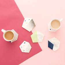 Use Faux Granite And Marble Spray Paint To Make Coasters For Mother S Day Brit Co