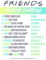 Gossip Girl Friends Tv Workouts With Free Printables Friends Workout Tv Workouts Tv Show Workouts