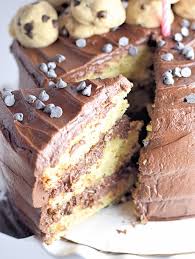 Yellow Layer Cake With Chocolate Buttercream Frosting Blog 1st Birthday Truffles And Trends Chocolate Buttercream Frosting Yummy Cakes Mini Chocolate Chip Cookies