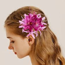 New Style Beach Vacation Hair Clips Orchid Flower Hair Accessories Side  Parting Hairpins Forehead Clip Photography Props