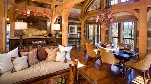 The aged barnwood look can be achieved on new wood with special distressing techniques. Log Cabin Interior Paint Color Ideas