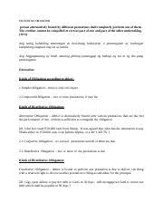 Y of his debt that costs ₱10,000 little by little. Facultative Obligation Facultative Obligation Person Alternatively Bound By Different Prestations Shall Completely Perform One Of Them The Course Hero