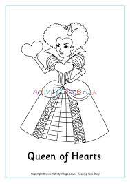 Download this queen of hearts playing card vector illustration now. Queen Of Hearts Colouring Page
